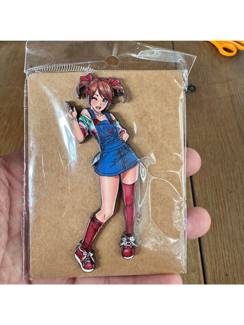 School Cute Girl Halloween Horror BIG Enamel Pin-ONLY ONE